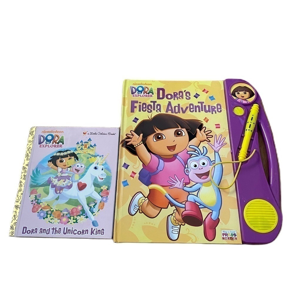 Nickelodeon Dora the Explorer Book Bundle Lot Unicorn King Fiesta Adventure